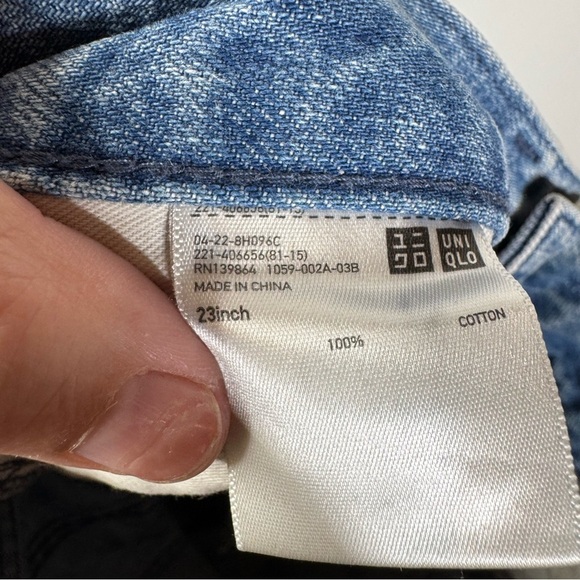 Uniqlo Baggy Wide Leg Jeans Size 23 - Picture 4 of 5